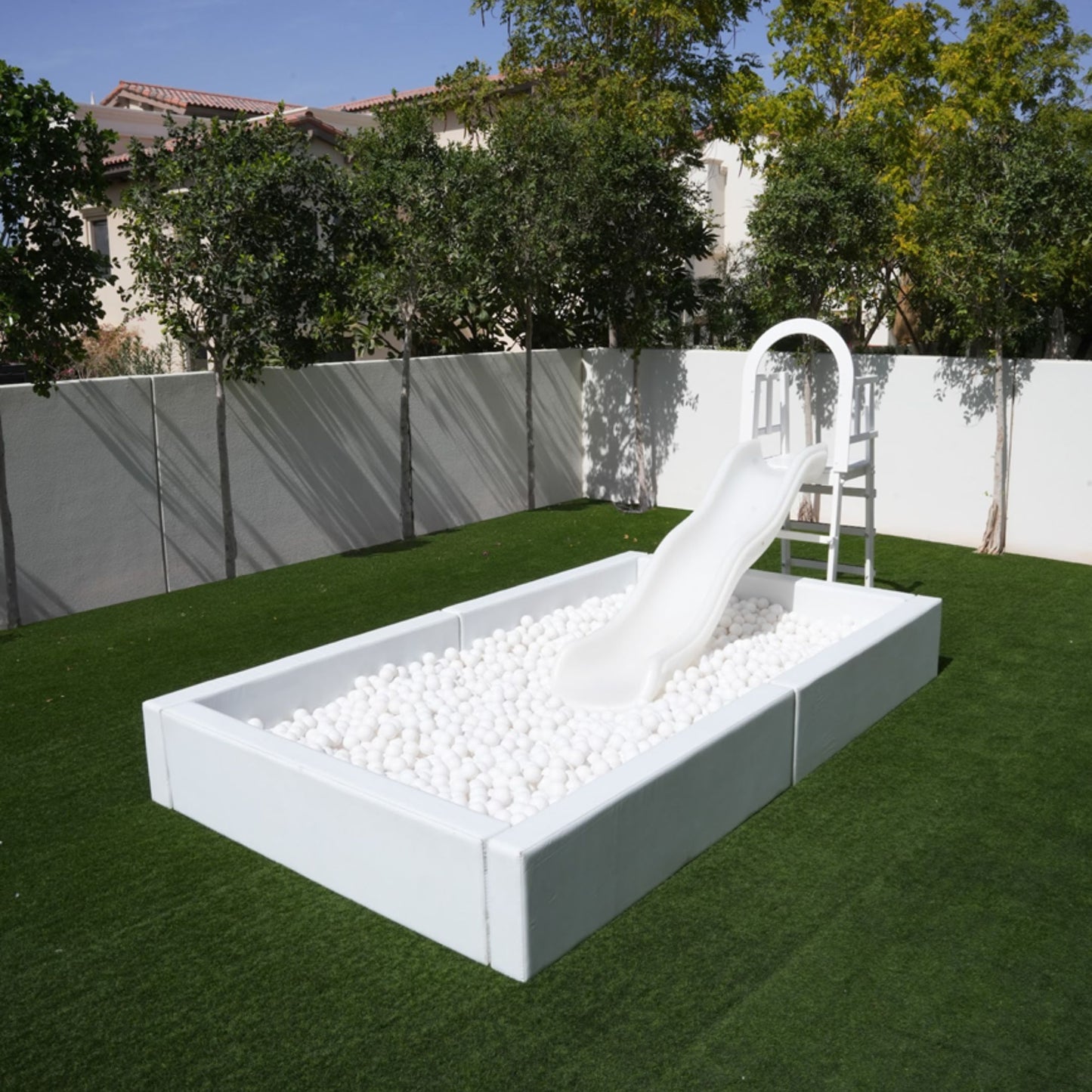 Rectangle ball pit and single slide package 6m