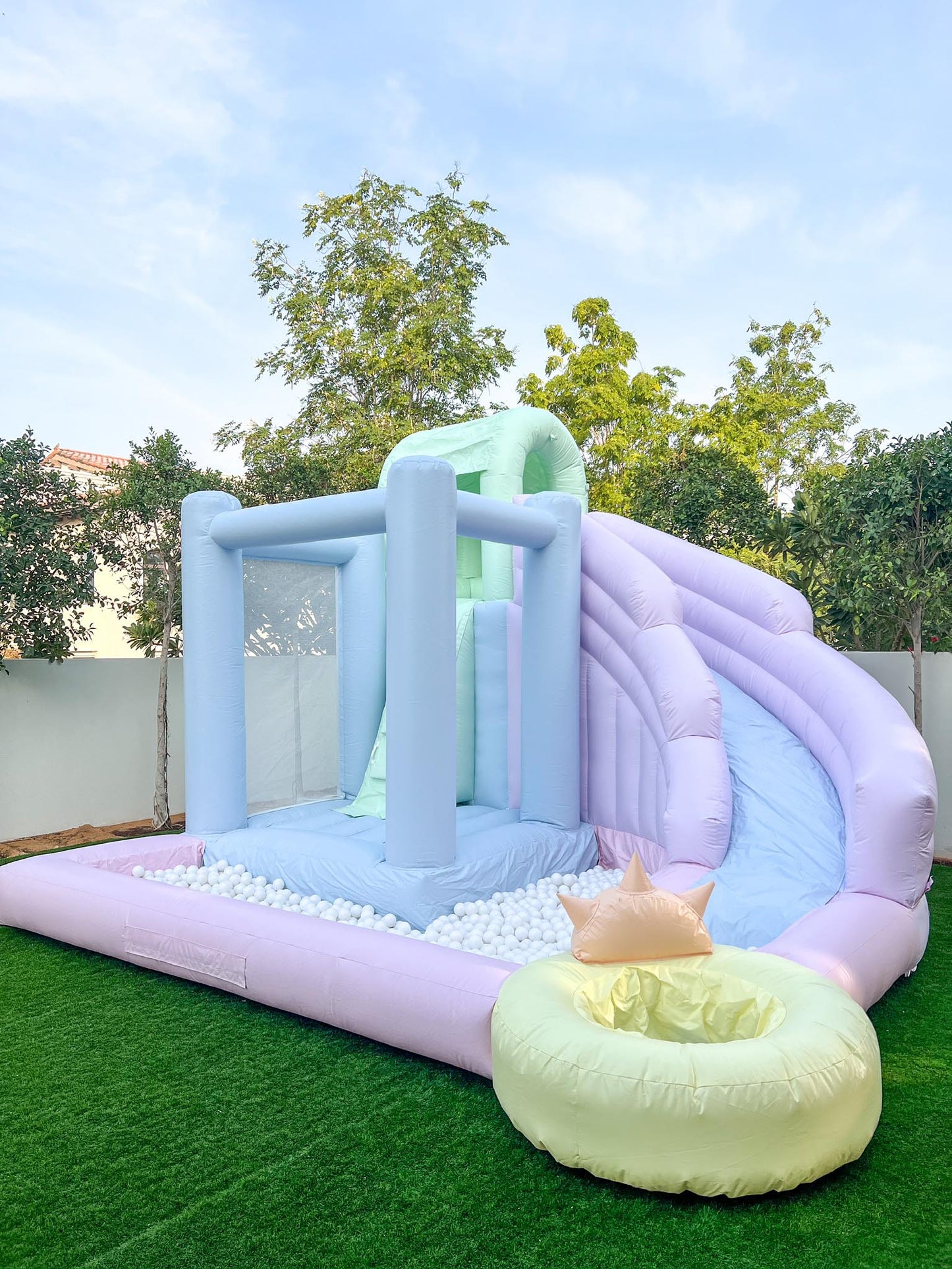Bouncy Slide Castle with Ball Pit 5m