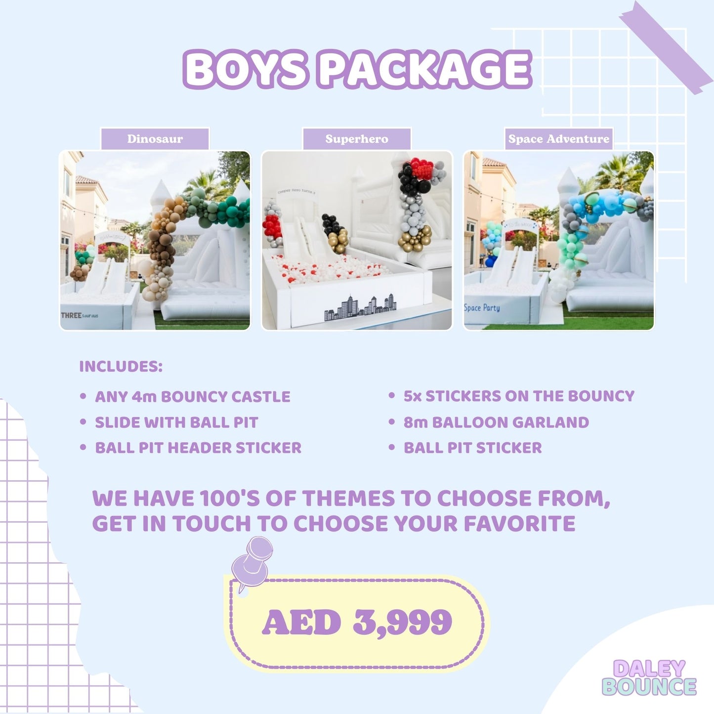 Boys Bouncy Castle Special Package