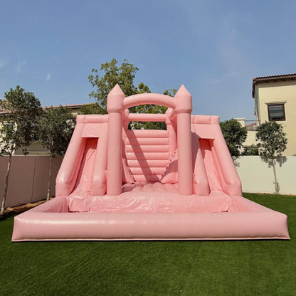 Bouncy Double Slide with Ball Pit 6m