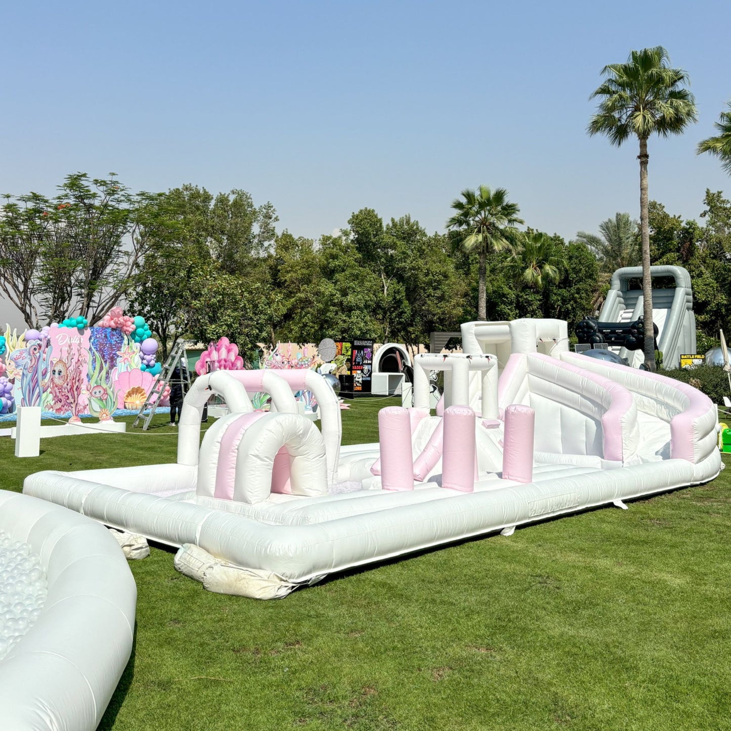Splash Park Single Slide with Ball Pit 9m