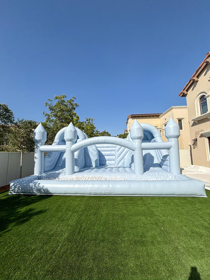 Double Slide Bouncy Castle with Ball Pit 8m