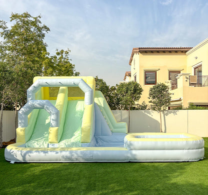 Splash Park Double Slide with Ball Pit 7m