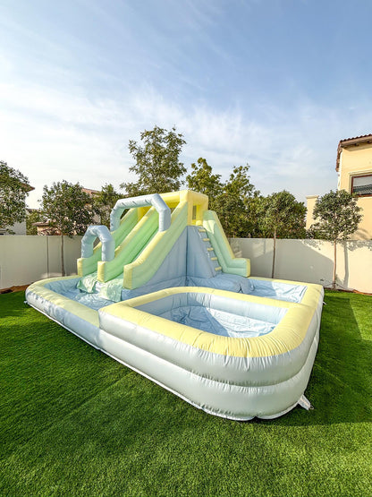 Splash Park Double Slide with Ball Pit 7m