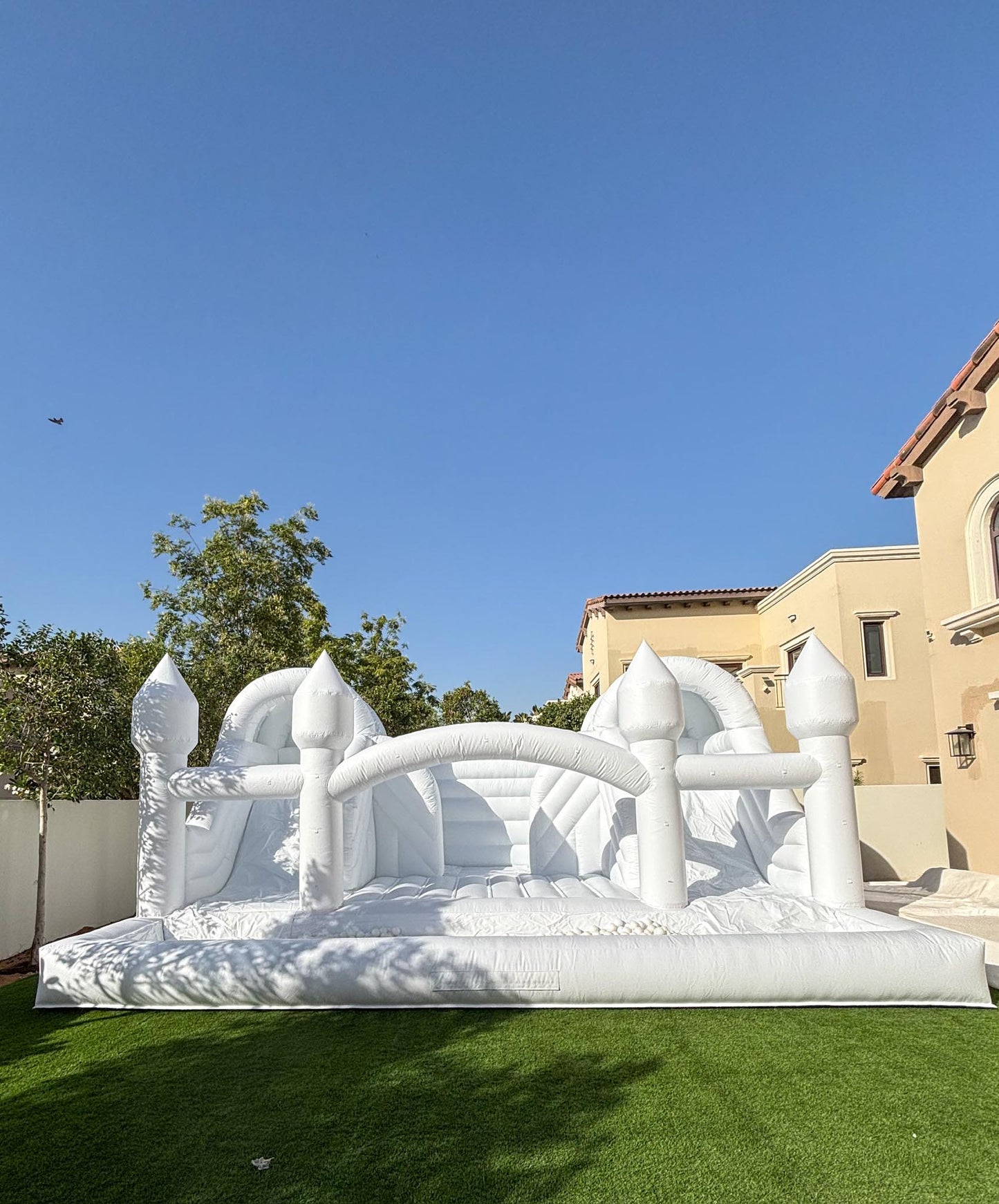 Double Slide Bouncy Castle with Ball Pit 8m